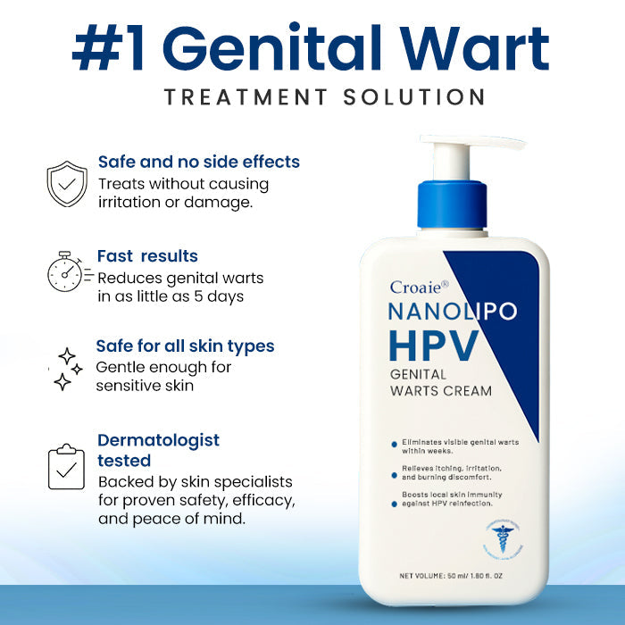 🔥FDA Approved⭐ WHO Approved🌍 Croaie® NanoLipo HPV Genital Warts Cream - No allergies🌸 quick and effective⚡️ with over 150,000 sold!📦