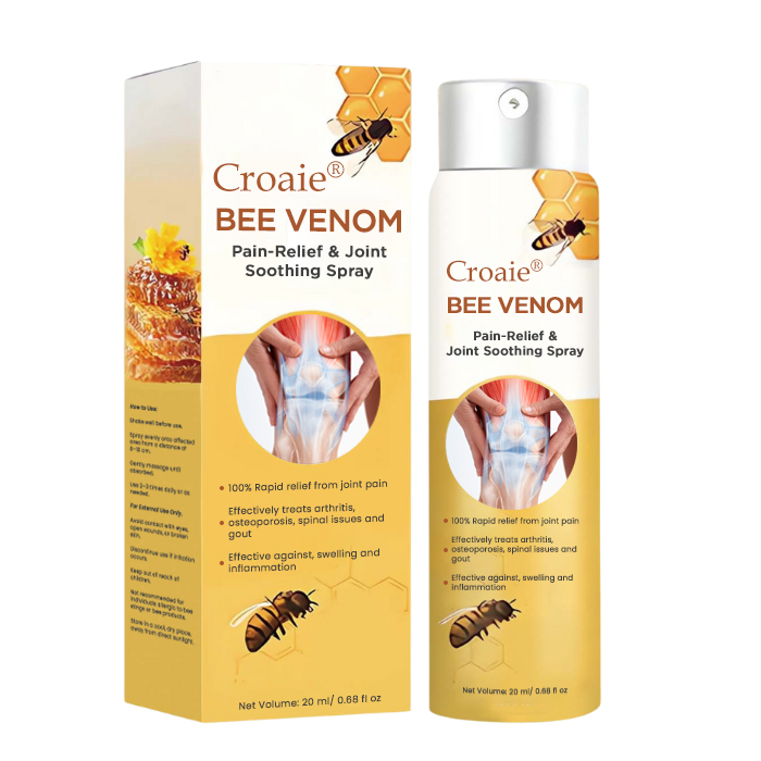 🔥FDA Approved⭐ WHO Approved🌍 Croaie® Bee Venom Pain-Relief Joint Soothing Spray - No allergies🌸 quick and effective⚡️ The first 200 customers will receive double the order🎁!