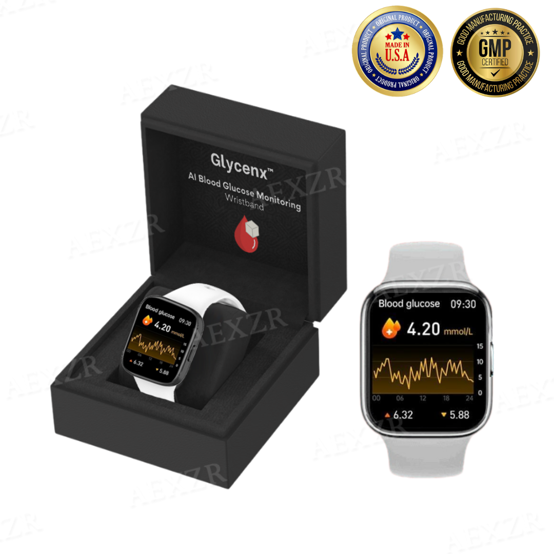 ✅Official Store| Glycenx™ AI Blood Glucose Monitoring Wristband