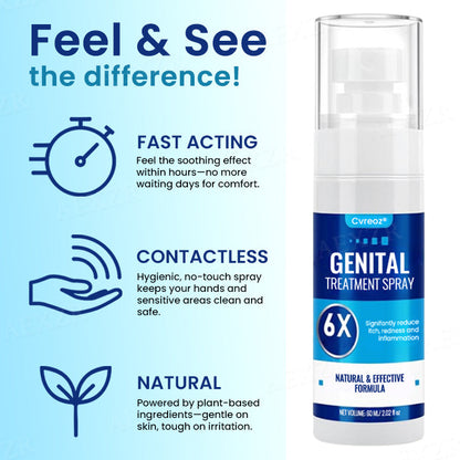 🔥Limited Stock🌍 Cvreoz® Genital Treatment Spray - Brand new formula 🌟, effective with just one spray 💨, certified by multiple dermatology clinics in the United States 🇺🇸