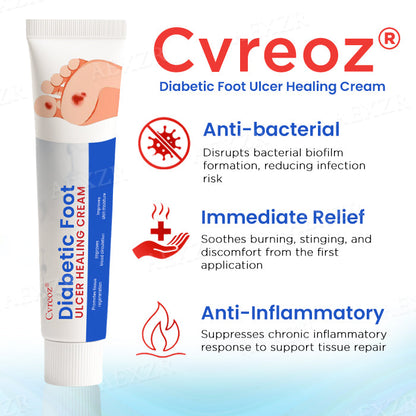 🔥FDA Approved⭐ WHO Approved🌍 Cvreoz® Diabetic Foot Ulcer Healing Cream - Lab-researched production🧪 quick results⚡️ money-back guarantee💰