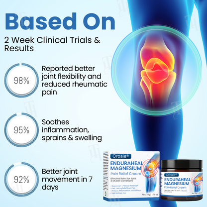🔥FDA Approved⭐ WHO Approved🌍 Croaie® EnduraHeal Magnesium Pain Relief Cream - Treats Arthritis, Neuropathy Rheumatism, Sports Injuries & More✅