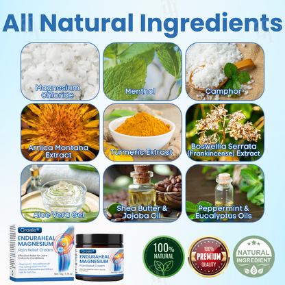🔥FDA Approved⭐ WHO Approved🌍 Croaie® EnduraHeal Magnesium Pain Relief Cream - Treats Arthritis, Neuropathy Rheumatism, Sports Injuries & More✅