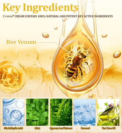 🔥FDA Approved⭐ WHO Approved🌍 Cvreoz® Bee Venom Skin Treatment Cream - Fast and effective⚡ targeting all skin issues✅ If ineffective, a refund is guaranteed💯